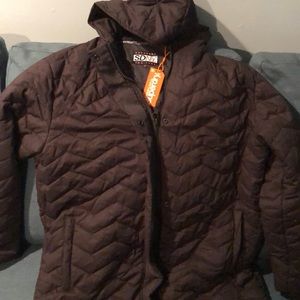 Superdry quilted puffer coat with hood